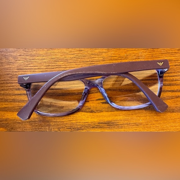 Emporio‎ Armani EA3060 Shiny Striped Violet Eyeglasses main image 8